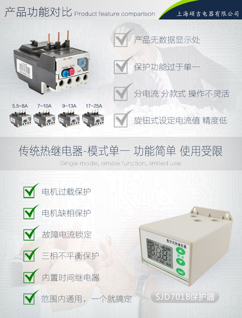 SJD701B-1-100A數(shù)字式熱繼電器/電動機(jī)綜合保護(hù)器